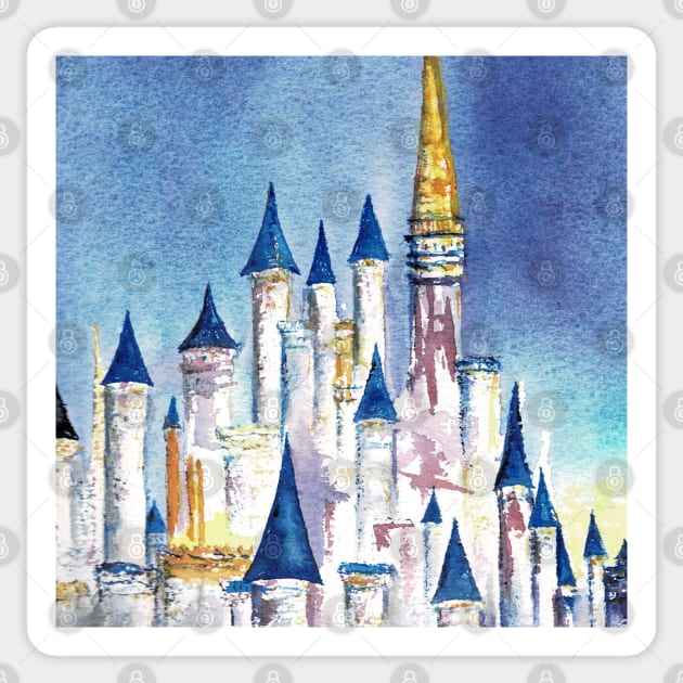 Castle in the Mist Sticker by Canderella